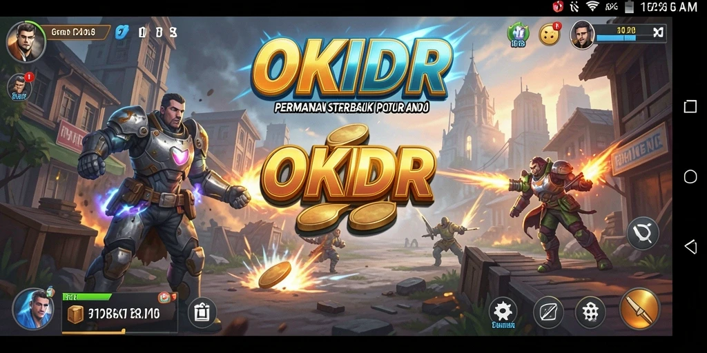 Tampilan gameplay menakjubkan dalam OKIDR, penuh dengan aksi strategi.
