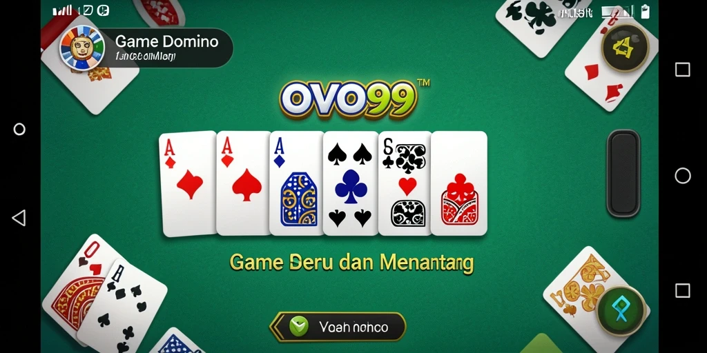 Screenshot gameplay OVO99 menunjukkan suasana seru permainan Domino.