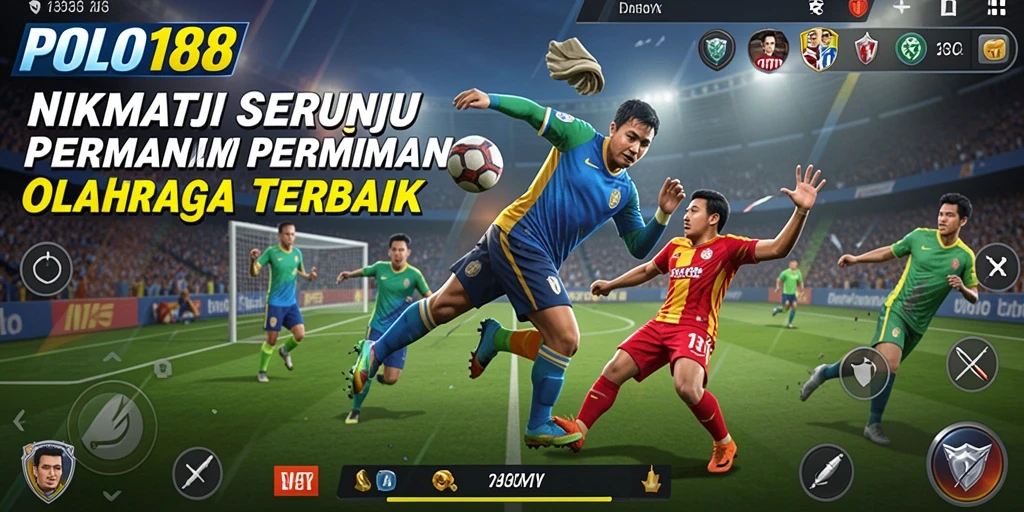 Screenshot utama gameplay <strong>POLO188</strong> yang menunjukkan aksi permainan olahraga.