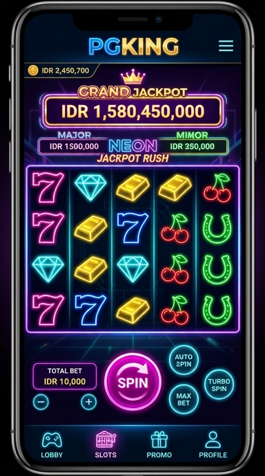 Tampilan aplikasi pgking yang ramah pengguna.